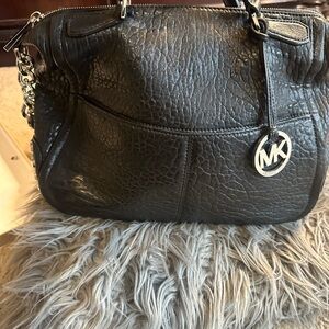 Michael Kors Textured Black Shoulder Bag